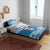 Personalized Blue Tiger Christmas Bedding Set Kawaii Derpy Tiger Santa Mode - Wonder Print Shop
