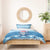 Personalized Blue Tiger Christmas Bedding Set Kawaii Derpy Tiger Santa Mode - Wonder Print Shop