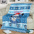 Personalized Blue Tiger Christmas Blanket Kawaii Derpy Tiger Santa Mode - Wonder Print Shop