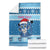 Personalized Blue Tiger Christmas Blanket Kawaii Derpy Tiger Santa Mode - Wonder Print Shop
