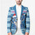 Personalized Blue Tiger Christmas Blazer Kawaii Derpy Tiger Santa Mode - Wonder Print Shop
