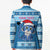 Personalized Blue Tiger Christmas Blazer Kawaii Derpy Tiger Santa Mode - Wonder Print Shop