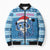 Personalized Blue Tiger Christmas Bomber Puffer Jacket Kawaii Derpy Tiger Santa Mode - Wonder Print Shop