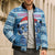 Personalized Blue Tiger Christmas Bomber Puffer Jacket Kawaii Derpy Tiger Santa Mode - Wonder Print Shop