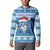 Personalized Blue Tiger Christmas Button Sweatshirt Kawaii Derpy Tiger Santa Mode - Wonder Print Shop