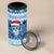 Personalized Blue Tiger Christmas 4 in 1 Can Cooler Tumbler Kawaii Derpy Tiger Santa Mode - Wonder Print Shop