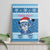 Personalized Blue Tiger Christmas Canvas Wall Art Kawaii Derpy Tiger Santa Mode - Wonder Print Shop