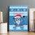 Personalized Blue Tiger Christmas Canvas Wall Art Kawaii Derpy Tiger Santa Mode - Wonder Print Shop