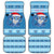 Personalized Blue Tiger Christmas Car Mats Kawaii Derpy Tiger Santa Mode - Wonder Print Shop