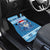Personalized Blue Tiger Christmas Car Mats Kawaii Derpy Tiger Santa Mode - Wonder Print Shop