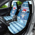Personalized Blue Tiger Christmas Car Seat Cover Kawaii Derpy Tiger Santa Mode - Wonder Print Shop