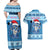 Personalized Blue Tiger Christmas Couples Matching Off Shoulder Maxi Dress and Hawaiian Shirt Kawaii Derpy Tiger Santa Mode - Wonder Print Shop