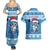 Personalized Blue Tiger Christmas Couples Matching Summer Maxi Dress and Hawaiian Shirt Kawaii Derpy Tiger Santa Mode - Wonder Print Shop