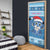 Personalized Blue Tiger Christmas Door Cover Kawaii Derpy Tiger Santa Mode - Wonder Print Shop