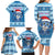 Personalized Blue Tiger Christmas Family Matching Long Sleeve Bodycon Dress and Hawaiian Shirt Kawaii Derpy Tiger Santa Mode - Wonder Print Shop