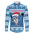 Personalized Blue Tiger Christmas Family Matching Long Sleeve Bodycon Dress and Hawaiian Shirt Kawaii Derpy Tiger Santa Mode - Wonder Print Shop