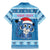 Personalized Blue Tiger Christmas Family Matching Mermaid Dress and Hawaiian Shirt Kawaii Derpy Tiger Santa Mode - Wonder Print Shop