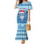 Personalized Blue Tiger Christmas Family Matching Mermaid Dress and Hawaiian Shirt Kawaii Derpy Tiger Santa Mode - Wonder Print Shop