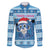 Personalized Blue Tiger Christmas Family Matching Puletasi and Hawaiian Shirt Kawaii Derpy Tiger Santa Mode - Wonder Print Shop