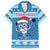Personalized Blue Tiger Christmas Family Matching Short Sleeve Bodycon Dress and Hawaiian Shirt Kawaii Derpy Tiger Santa Mode - Wonder Print Shop