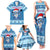 Personalized Blue Tiger Christmas Family Matching Tank Maxi Dress and Hawaiian Shirt Kawaii Derpy Tiger Santa Mode - Wonder Print Shop
