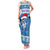 Personalized Blue Tiger Christmas Family Matching Tank Maxi Dress and Hawaiian Shirt Kawaii Derpy Tiger Santa Mode - Wonder Print Shop