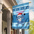 Personalized Blue Tiger Christmas Garden Flag Kawaii Derpy Tiger Santa Mode - Wonder Print Shop