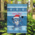 Personalized Blue Tiger Christmas Garden Flag Kawaii Derpy Tiger Santa Mode - Wonder Print Shop