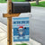 Personalized Blue Tiger Christmas Garden Flag Kawaii Derpy Tiger Santa Mode - Wonder Print Shop