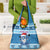 Personalized Blue Tiger Christmas Grocery Bag Kawaii Derpy Tiger Santa Mode - Wonder Print Shop