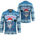 Personalized Blue Tiger Christmas Hockey Jersey Kawaii Derpy Tiger Santa Mode - Wonder Print Shop