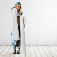 Personalized Blue Tiger Christmas Hooded Blanket Kawaii Derpy Tiger Santa Mode - Wonder Print Shop