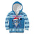 Personalized Blue Tiger Christmas Kid Hoodie Kawaii Derpy Tiger Santa Mode - Wonder Print Shop