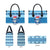 Personalized Blue Tiger Christmas Leather Bag Kawaii Derpy Tiger Santa Mode - Wonder Print Shop