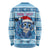 Personalized Blue Tiger Christmas Long Sleeve Shirt Kawaii Derpy Tiger Santa Mode - Wonder Print Shop