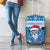 Personalized Blue Tiger Christmas Luggage Cover Kawaii Derpy Tiger Santa Mode - Wonder Print Shop