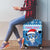 Personalized Blue Tiger Christmas Luggage Cover Kawaii Derpy Tiger Santa Mode - Wonder Print Shop