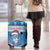 Personalized Blue Tiger Christmas Luggage Cover Kawaii Derpy Tiger Santa Mode - Wonder Print Shop