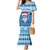 Personalized Blue Tiger Christmas Mermaid Dress Kawaii Derpy Tiger Santa Mode - Wonder Print Shop