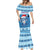 Personalized Blue Tiger Christmas Mermaid Dress Kawaii Derpy Tiger Santa Mode - Wonder Print Shop
