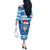 Personalized Blue Tiger Christmas Off The Shoulder Long Sleeve Dress Kawaii Derpy Tiger Santa Mode - Wonder Print Shop