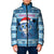 Personalized Blue Tiger Christmas Padded Jacket Kawaii Derpy Tiger Santa Mode - Wonder Print Shop