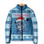 Personalized Blue Tiger Christmas Padded Jacket Kawaii Derpy Tiger Santa Mode - Wonder Print Shop