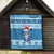 Personalized Blue Tiger Christmas Quilt Kawaii Derpy Tiger Santa Mode - Wonder Print Shop