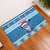 Personalized Blue Tiger Christmas Rubber Doormat Kawaii Derpy Tiger Santa Mode - Wonder Print Shop