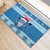 Personalized Blue Tiger Christmas Rubber Doormat Kawaii Derpy Tiger Santa Mode - Wonder Print Shop