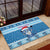 Personalized Blue Tiger Christmas Rubber Doormat Kawaii Derpy Tiger Santa Mode - Wonder Print Shop
