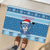 Personalized Blue Tiger Christmas Rubber Doormat Kawaii Derpy Tiger Santa Mode - Wonder Print Shop