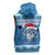 Personalized Blue Tiger Christmas Sleeveless Zip Hoodie Kawaii Derpy Tiger Santa Mode - Wonder Print Shop