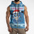 Personalized Blue Tiger Christmas Sleeveless Zip Hoodie Kawaii Derpy Tiger Santa Mode - Wonder Print Shop